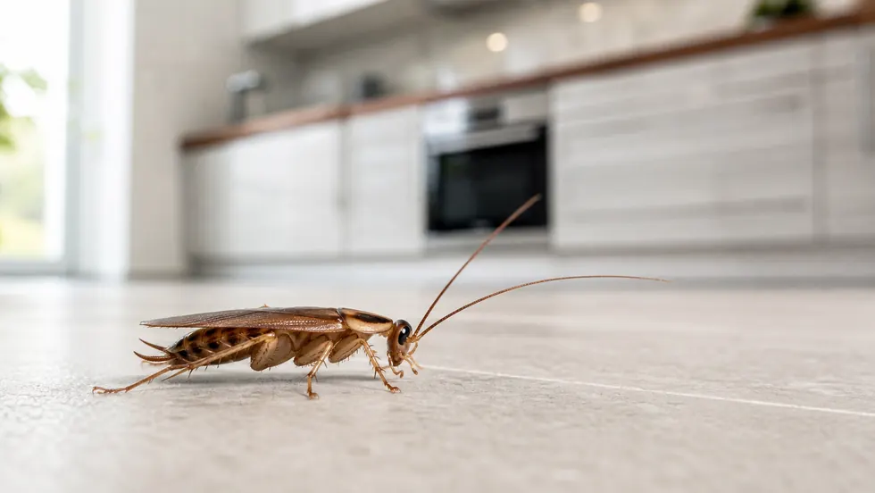 cucaracha en cocina para tratamiento de cucarachas en Castelldefels
